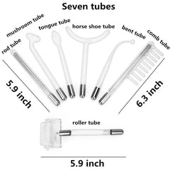 7 in 1 High Frequency Electrotherapy Wand Glass Tube Machine Spot Acne Remover Beauty Tool Face Cleansing Skin Tightening Device