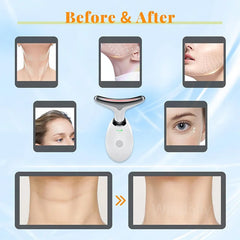 7 Colors Anti Wrinkle Facial Massager Neck Face Beauty Device Skin Tighten Facial Lift Device Reduce Double Chin Skin Care Tool