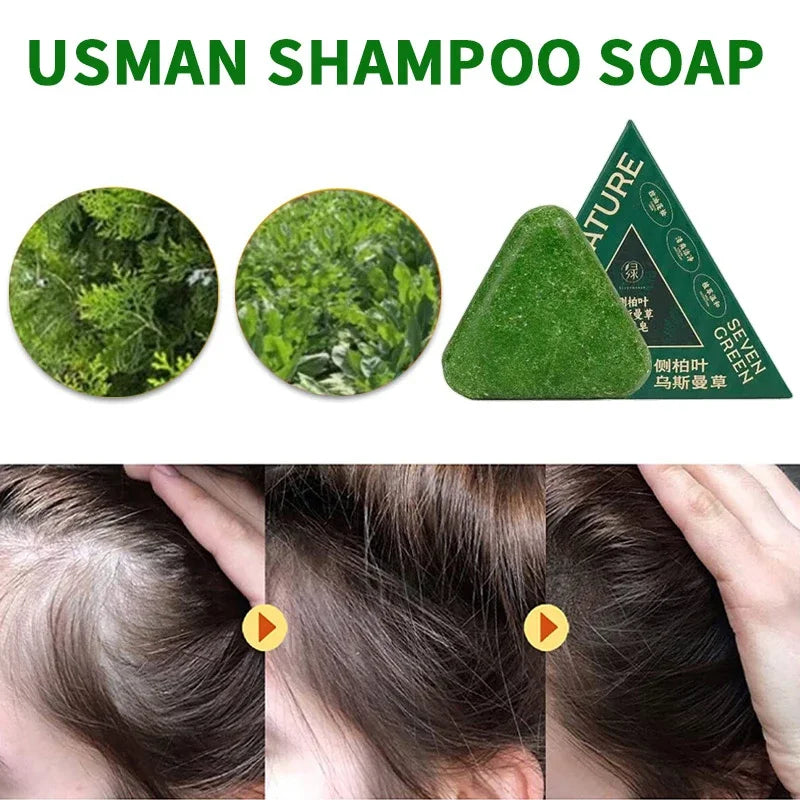 Juniper leaf shampoo and soap strengthens hair roots, prevents hair loss,