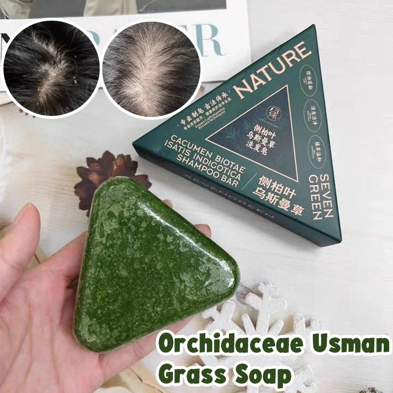 Juniper leaf shampoo and soap strengthens hair roots, prevents hair loss,