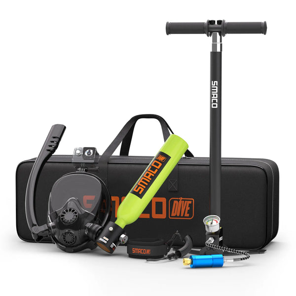 Tanque de buceo SMACO con máscara de buceo, puede proporcionar aproximadamente 6 minutos.