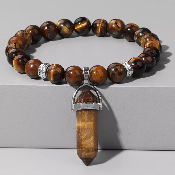 Natural Tiger Eye Stone Bracelet Hexagonal